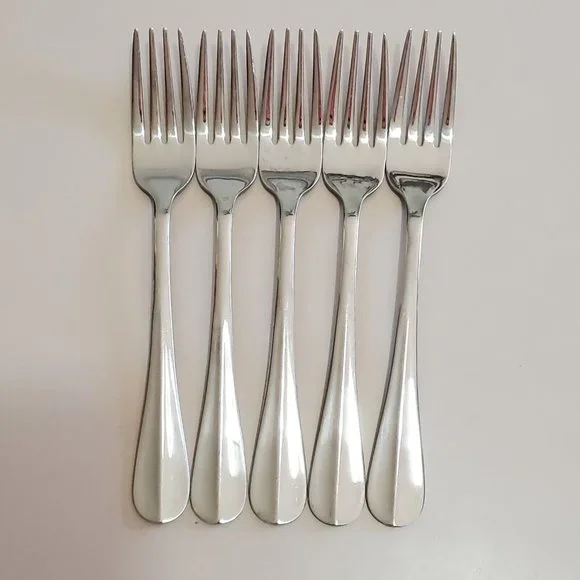 Pfaltzgraff Courtland Salad Fork set of 5 stainless 6 3/4" - Picture 3 of 7